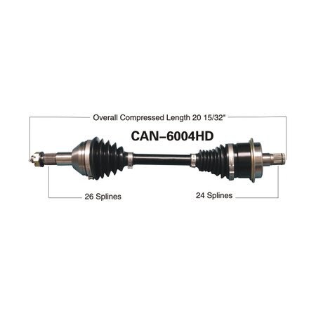 Wide Open Heavy Duty CV Axle for CAN AM HD REAR RIGHT HD OUTLANDER/RENEGADE CAN-6004HD